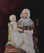 unknow artist Portrat der Mrs. Elisabeth Freake und ihrer Tochter Mary Germany oil painting artist